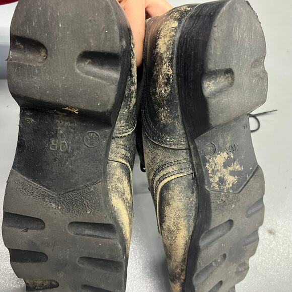 True Vintage Distressed Black Military Combat Boots US Men SZ - Picture 5 of 6